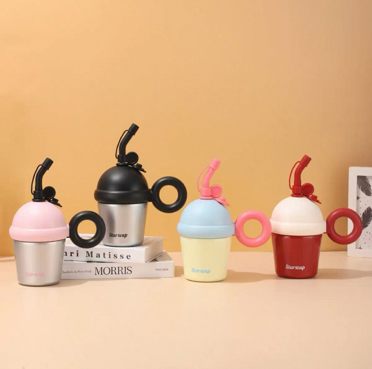 Vaso Térmico de Acero Inox. con Filtro y Sorbete Star Cup 500ml
