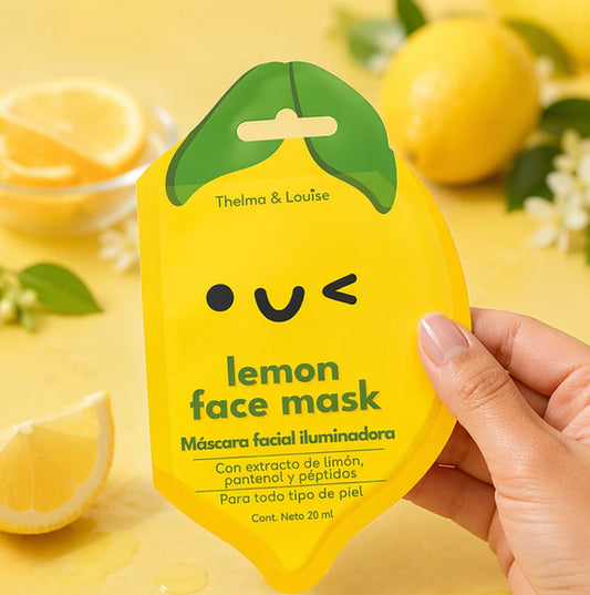 Mascarilla De Tela Iluminadora Con Extracto De Limon Thelma&Louis