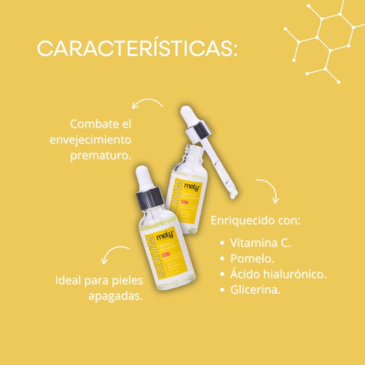 SERUM FACIAL 4 EN 1 VITAMINA C, POMELO, ÁCIDO HIALURÓNICO Y GLYCERINA