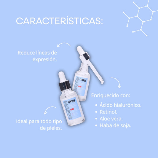 SERUM FACIAL 4 EN 1 ÁCIDO HIALURÓNICO, RETINOL ALOE VERA Y HABA DE SOJA