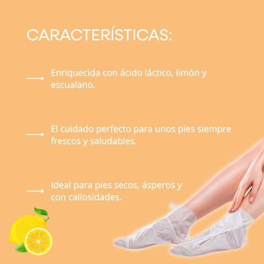 MASCARILLA PARA PIES CON ACIDO LACTICO DE LIMON, ACIDO SALICILICO Y ESCUALANO MELY