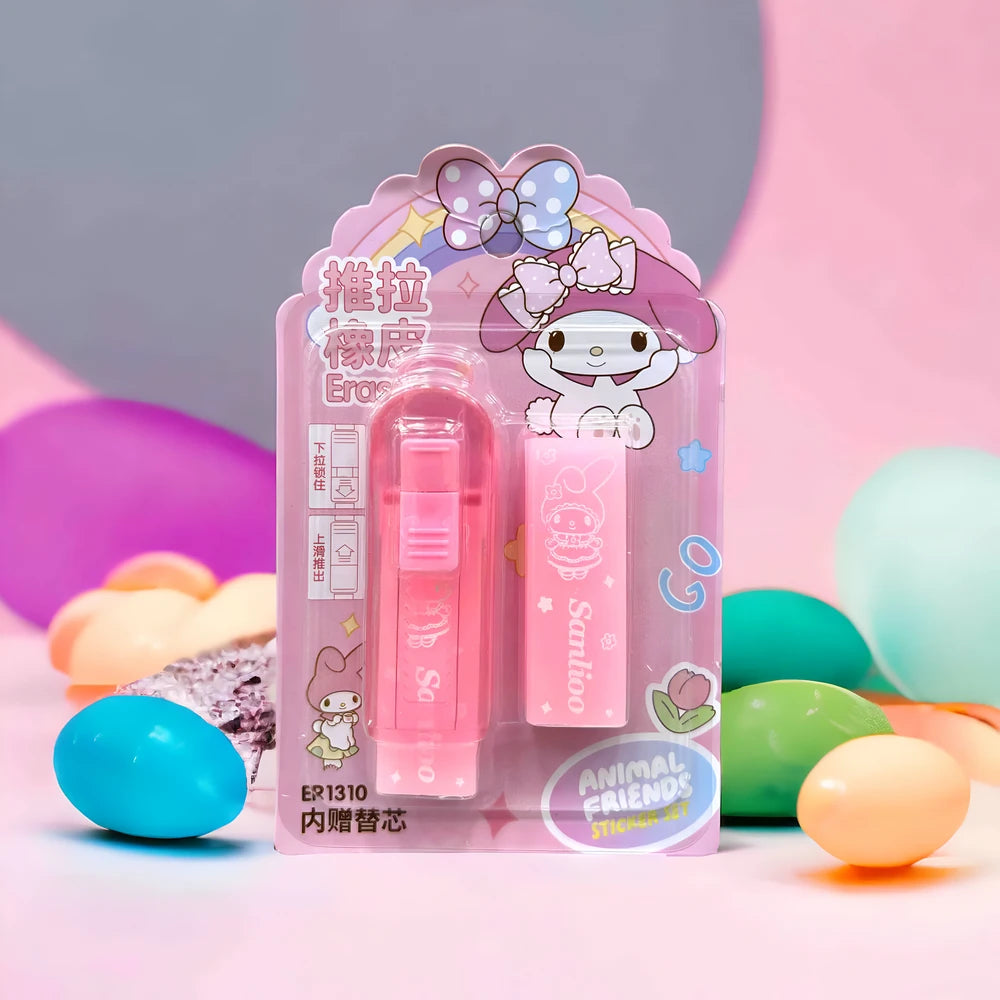 Borrador Retráctil + Repuesto Sanrio