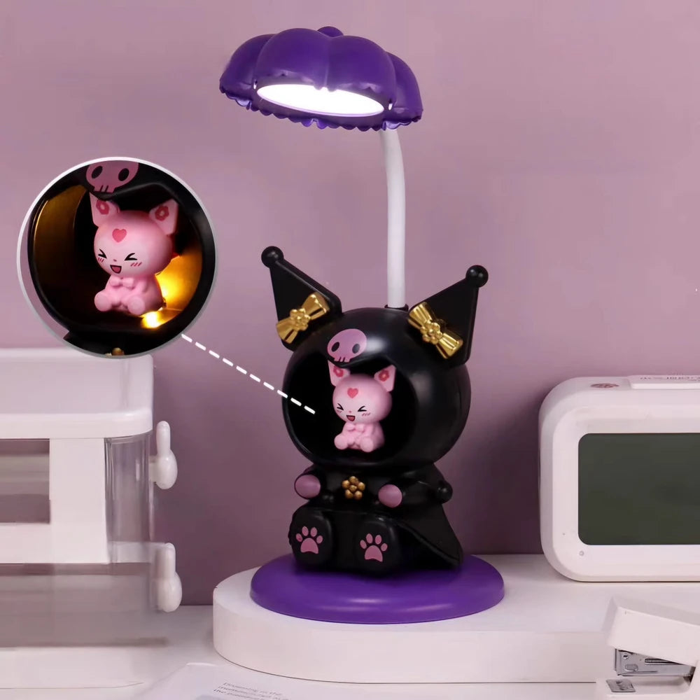 Lámpara Nocturna Con Sacapuntas Kuromi 3 En 1