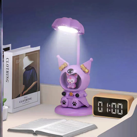 Lámpara Nocturna Con Sacapuntas Kuromi 3 En 1