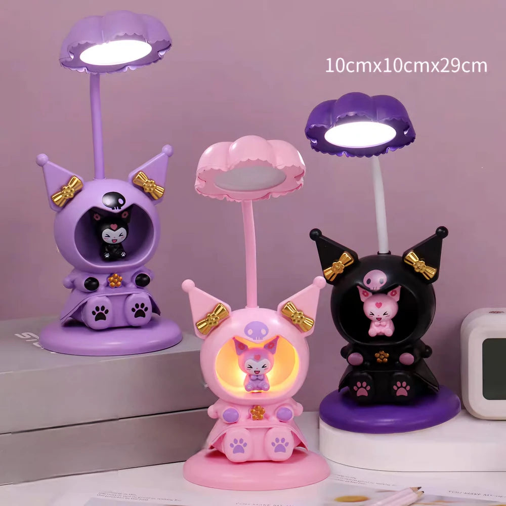 Lámpara Nocturna Con Sacapuntas Kuromi 3 En 1