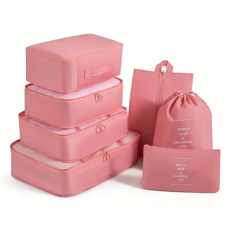 Set x 7 Neceser para Viajes Rosa