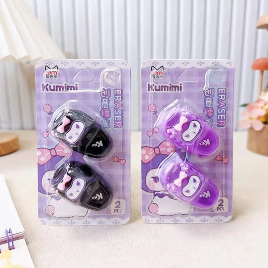 Set x2 Gomas de Borrar Ojotas Kuromi