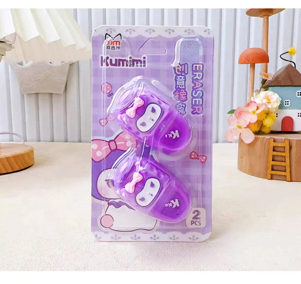 Set x2 Gomas de Borrar Ojotas Kuromi
