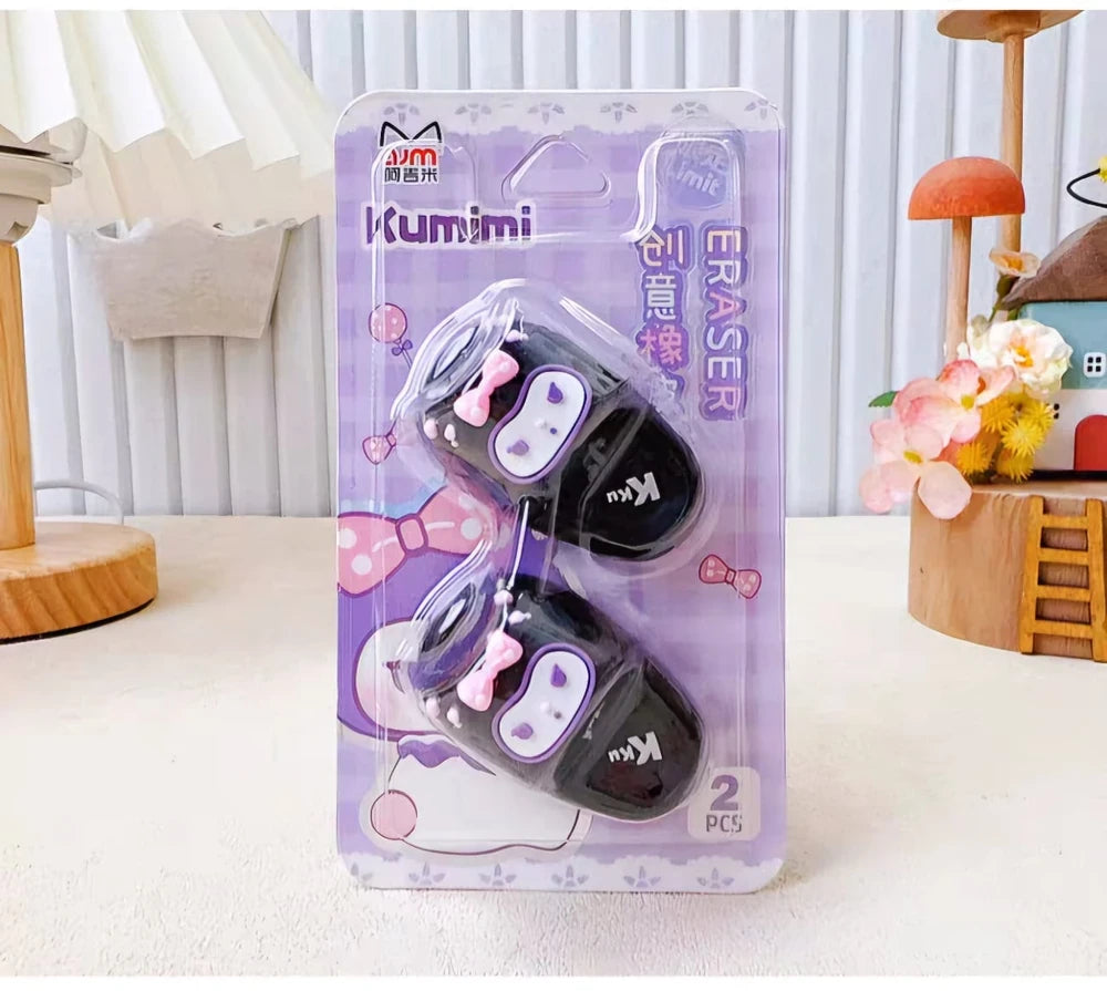 Set x2 Gomas de Borrar Ojotas Kuromi