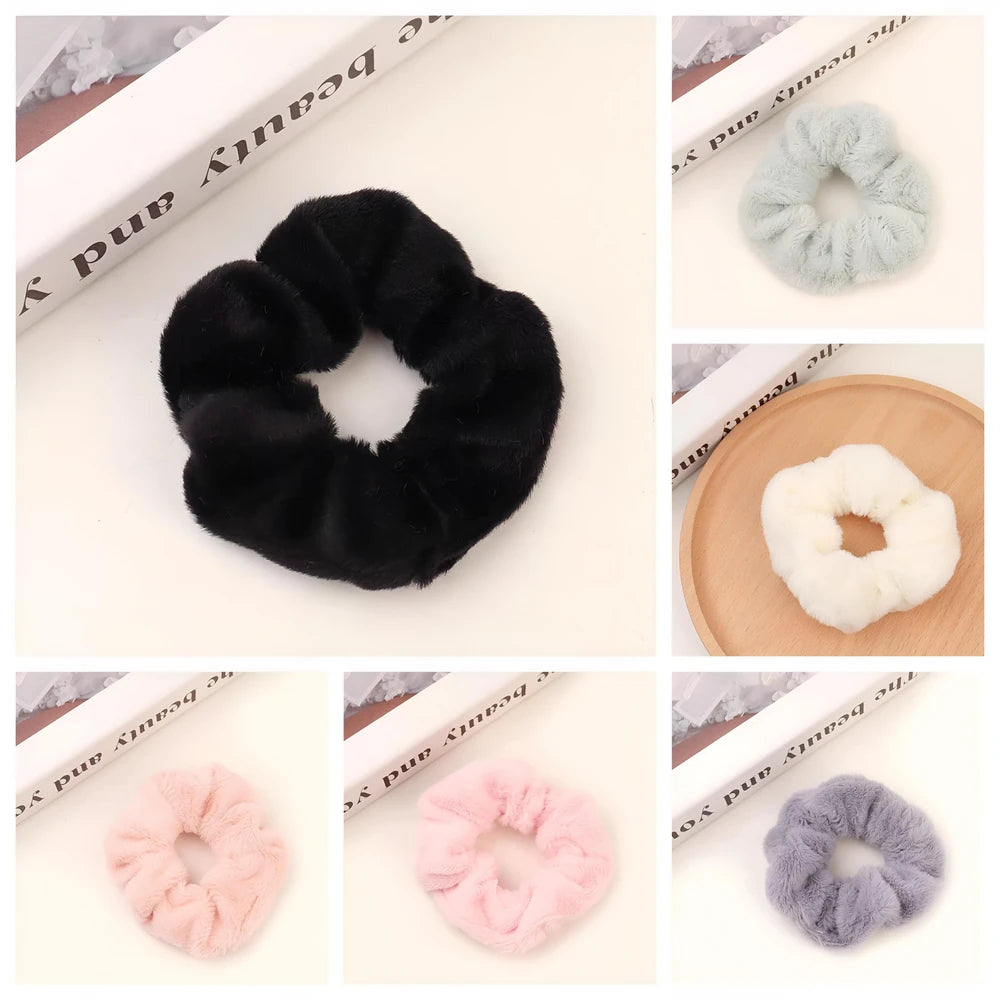 Pack x 12U. Scrunchies Peluche