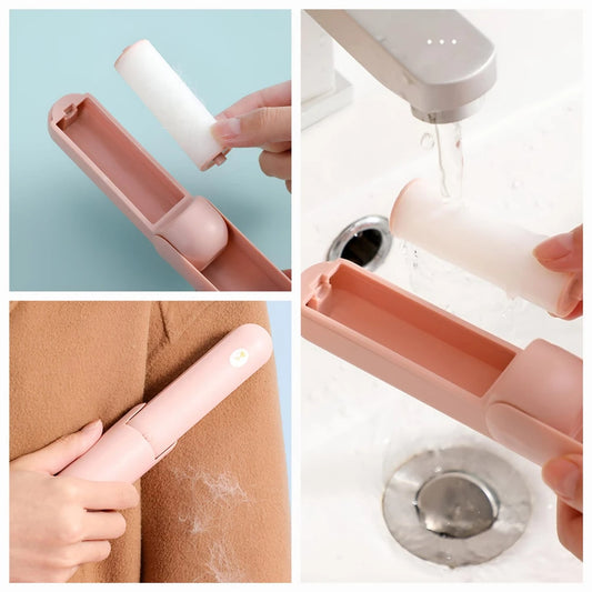 Rodillo Saca Pelusas Silicona Plegable Lavable