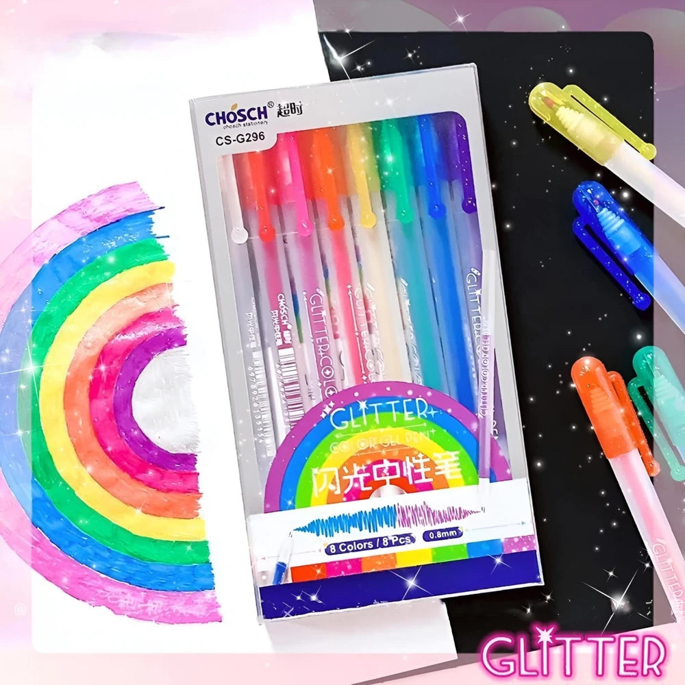 Set Birome de Gel + Glitter CHOSCH
