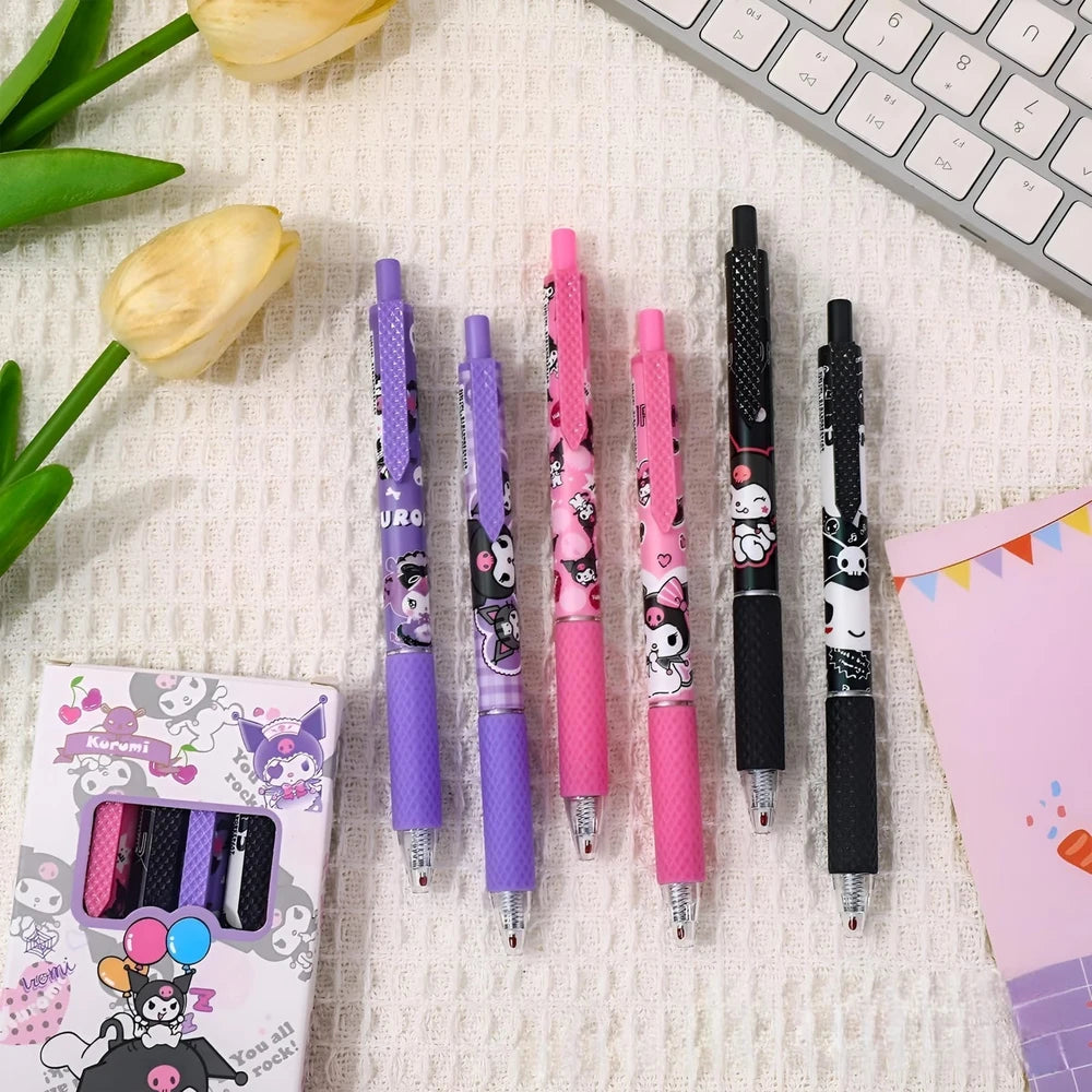 Set x 6U. Boligrafo Retráctil Kuromi