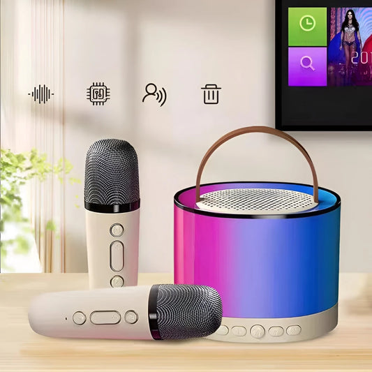 Parlante + 2 Micrófonos Recargable