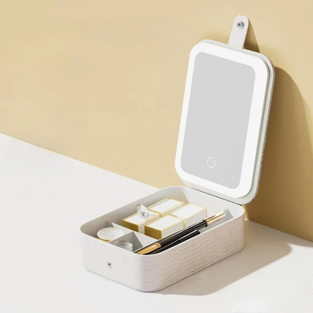 Portacosmetico Organizador con Espejo LED