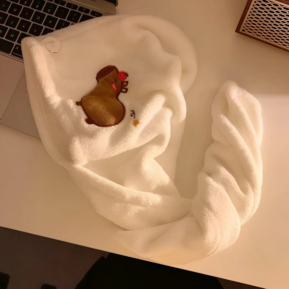 Turbante con Botón Capybara