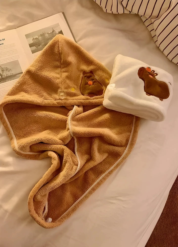Turbante con Botón Capybara