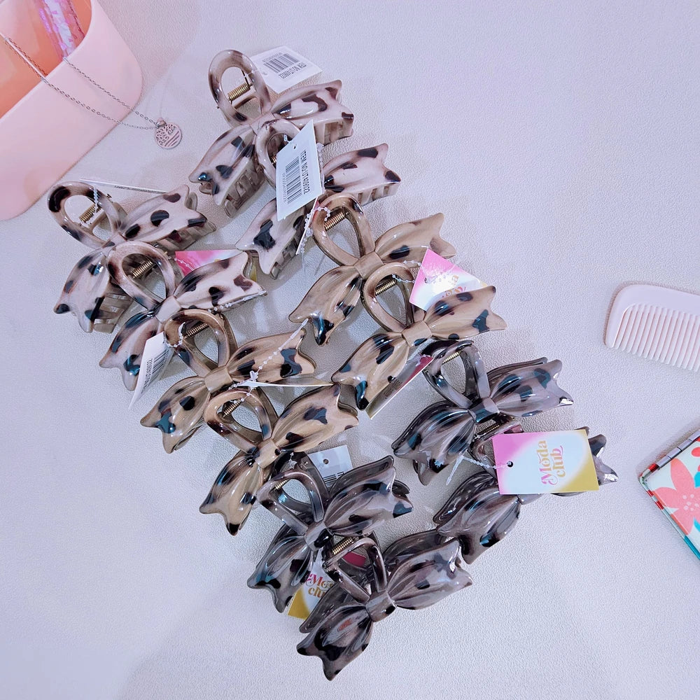 Pack x 12 Broches Moño Animalprint