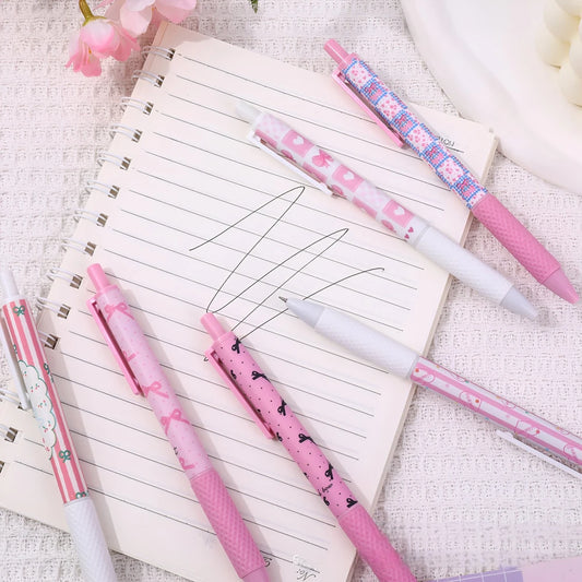 Set x 6pcs Boligrafo Retráctil Moño