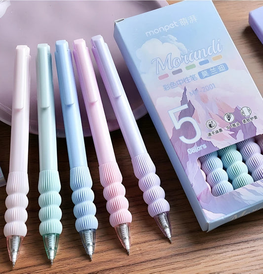 Set x 5pcs Boligrafo Retráctil Morandi