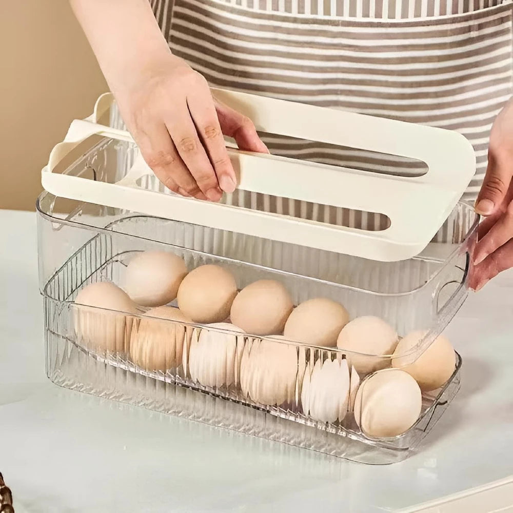 Organizador para Huevos de 2 Niveles Doble Fila