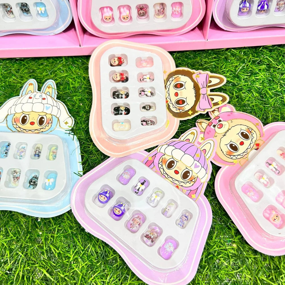 Uñas Infantiles Postizas Labubu