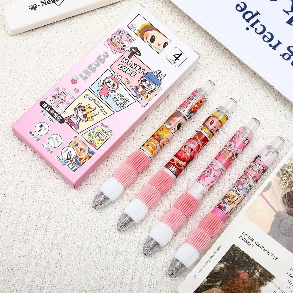 Set x 4u Boligrafo Retráctil Labubu