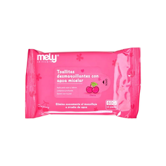 TOALLITAS DESMAQUILLANTES CON AGUA MICELAR CEREZA