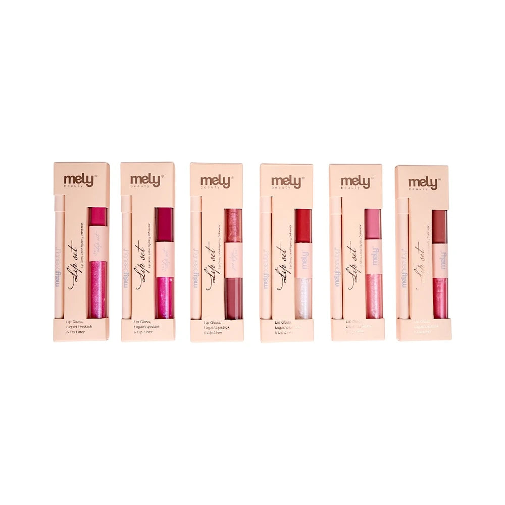 CAJA X24U LIP SET 3 EN 1 LABIAL GLOSS LINER MELY