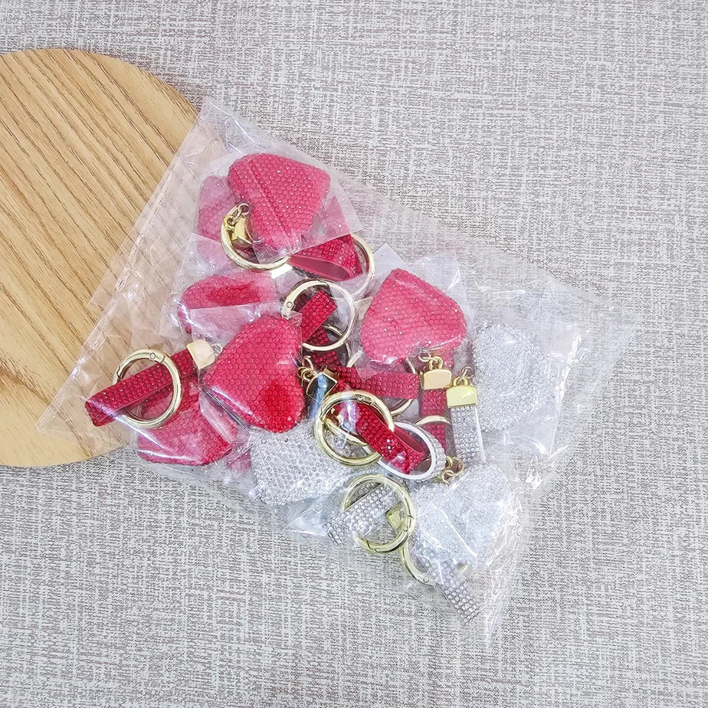 Llavero Corazón Strass + Correa