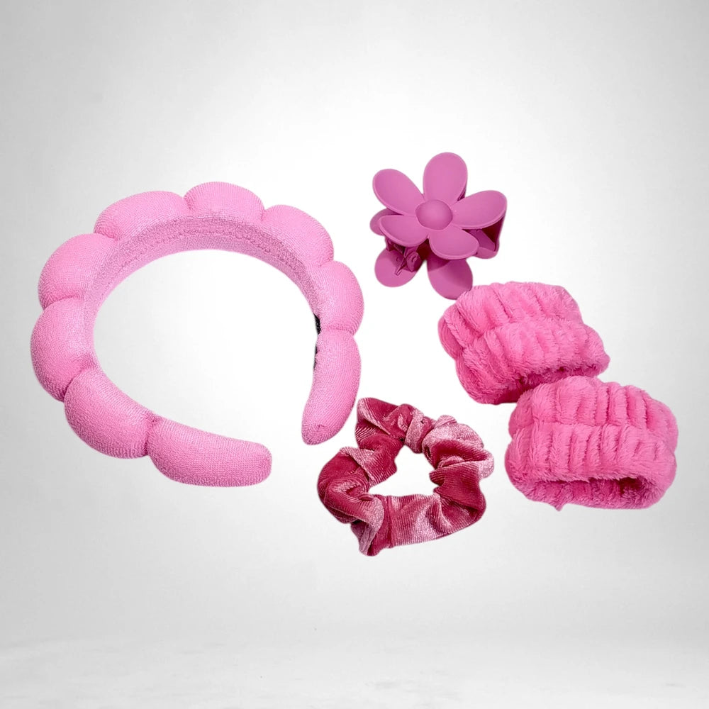 VINCHA,MUNEQUERAS,BROCHE Y COLOTA DE PELO*300