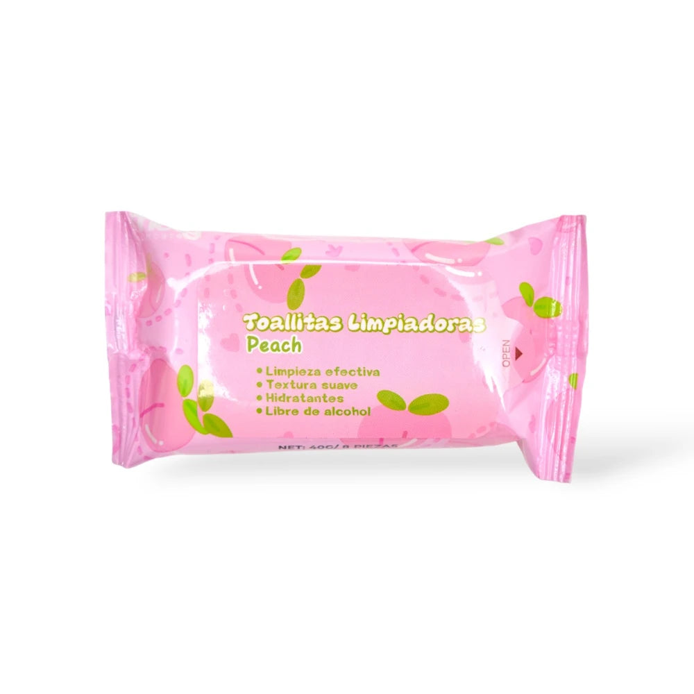 MINI TOALLITAS LIMPIADORAS PEACH MELY