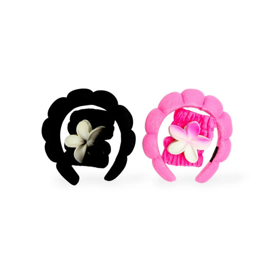 VINCHA Y MUNEQUERAS +BROCHE PELO
