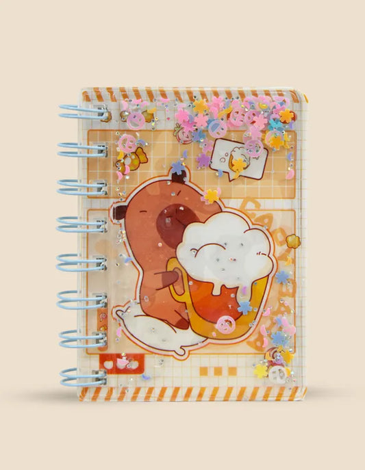 Libreta Capybara Con Glitter