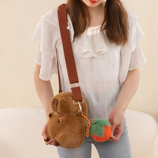 Mochila /Cartera Peluche Capybara 23cmx15cm