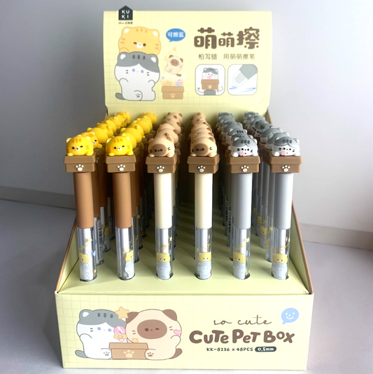 Boligrafo animanito con borrador x caja 48u