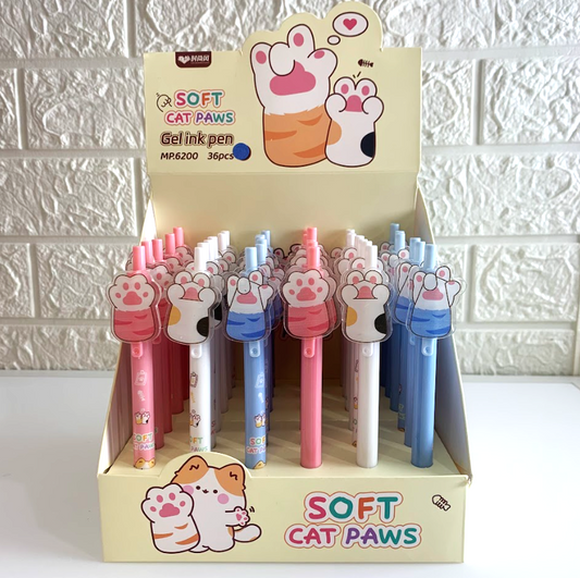 Boligrafo patas de gatos suaves x caja 36u