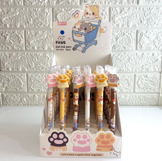 Boligrafo patitas de gato x caja 36u