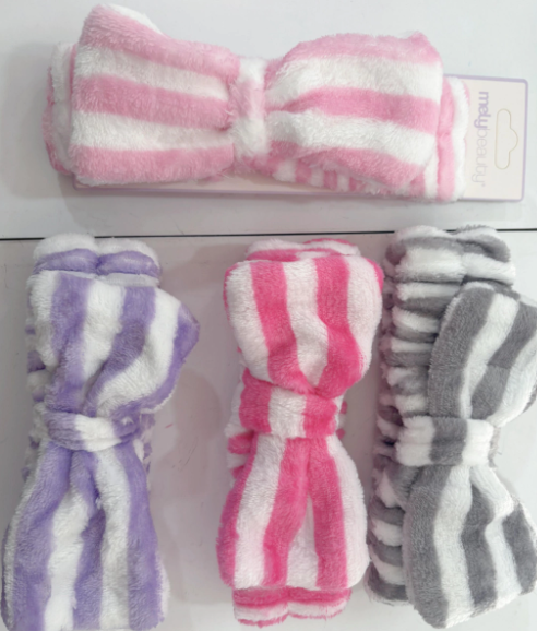 VINCHA PARA MAQUILLAJE MOÑO RAYAS MELY