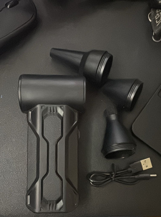 Mini soplador con motor de alta velocidad sin escobillas recargable de 130.000 RPM con Luz