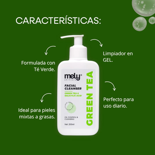 Limpiadores Faciales Mely 205ml Green Tea
