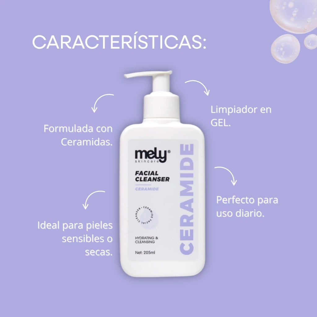 Limpiadores Faciales Mely 205ml Ceramide