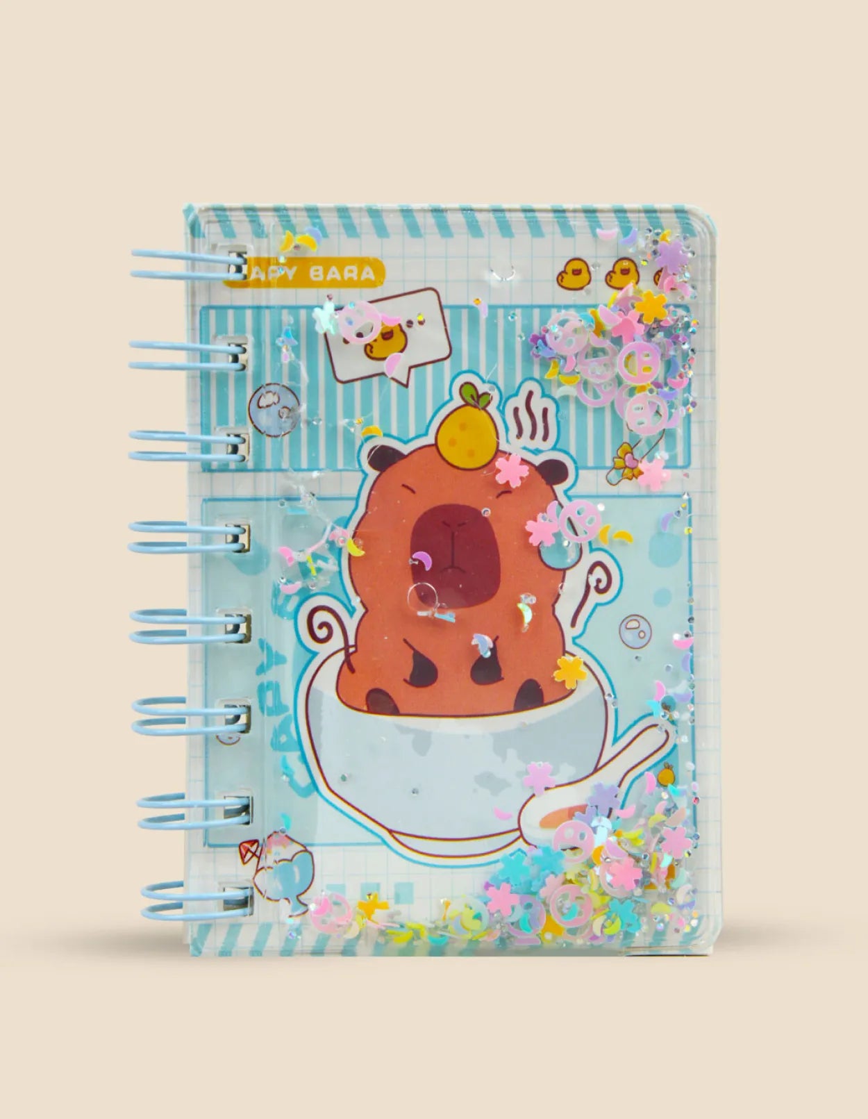 Libreta Capybara Con Glitter