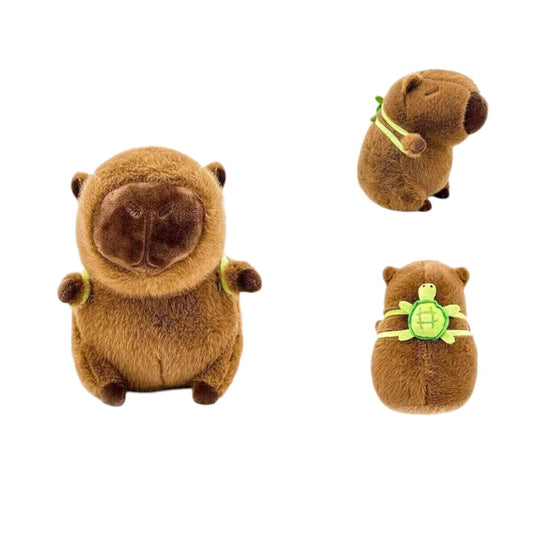 Peluche Capybara Mochila Tortuga