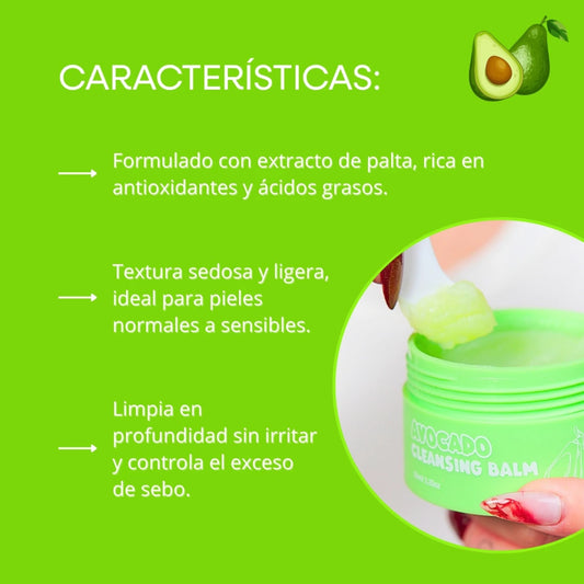 Balsamo Limpiador Exfoliante 5en1 Mely Avocado