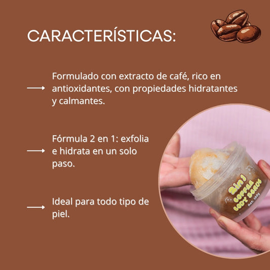 Exfoliante Corporal 2en1 Mely Coffee