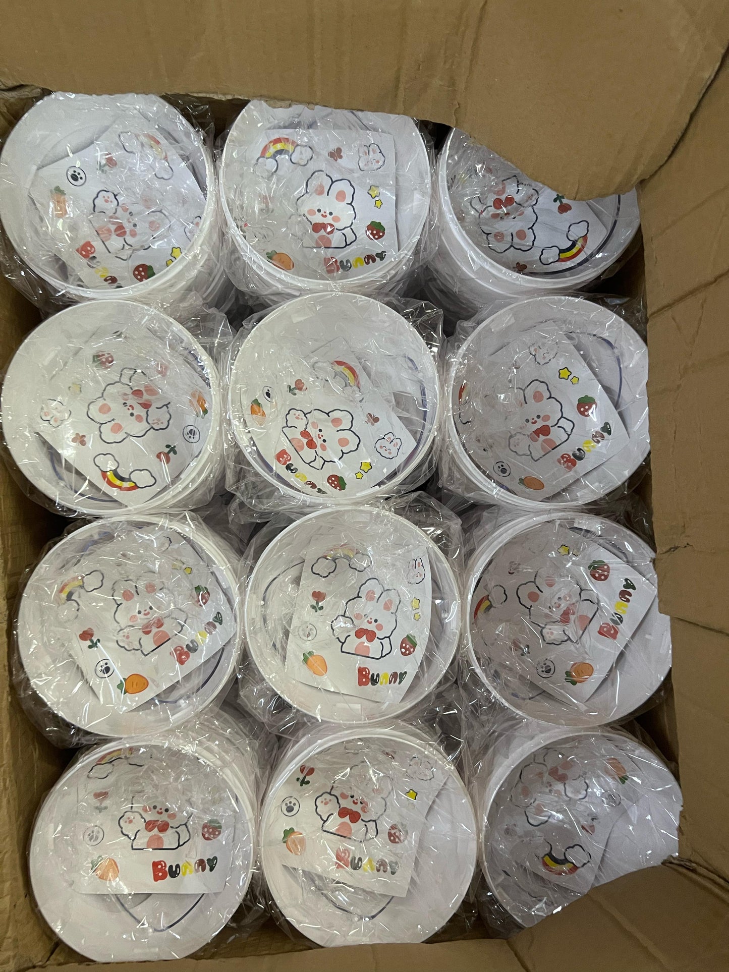 Cesto de Basura Escritorio Gatito Con Stikers