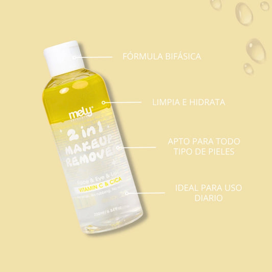 Desmaquillante 2en1 Mely 200ml Vitamin C & Cica
