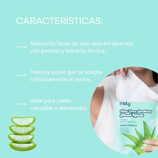 MASCARILLA FACIAL DE ALOE VERA, POMELO Y EXTRACTO DE CICA