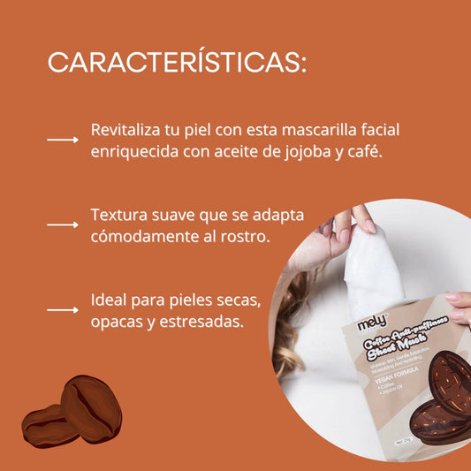 MASCARILLA FACIAL CON ACEITE DE JOJOBA Y CAFÉ
